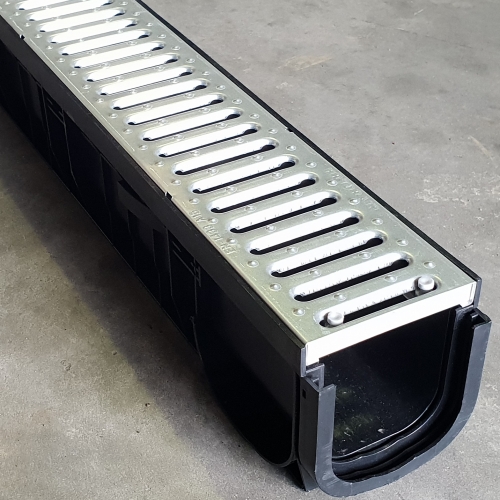 100mm Channel & Galvanized Steel Grate B125 (Garage Pack 3x1m)